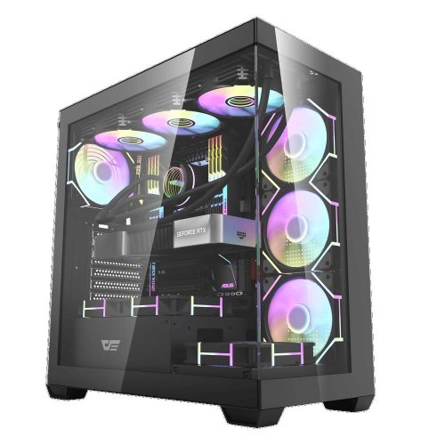 Корпус DarkFlash DS900 Tempered Glass без БП Black купить в Украине | Telemart фото