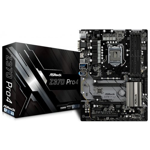 Продати Материнська плата AsRock Z370 Pro4 (s1151, Intel Z370) (Cледы эксплуатации) за Trade-In у інтернет-магазині Телемарт - Київ, Дніпро, Україна фото