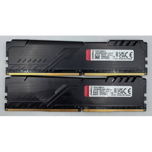 Озп Kingston DDR4 16GB (2x8GB) 3200Mhz FURY Beast Black (KF432C16BBK2/16) (Відновлено продавцем, 894440) купити в Україні: Київ, Львів, Хмельницький, Тернопіль, Івано-Франківськ | Перевірка сумісності, низька ціна, відгуки, характеристики від TELEMART фото