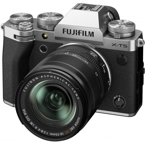 Беззеркальный фотоаппарат Fujifilm X-T5 Kit (XF 18-55mm f/2.8-4) (16783056) Silver купить в Украине | Telemart фото