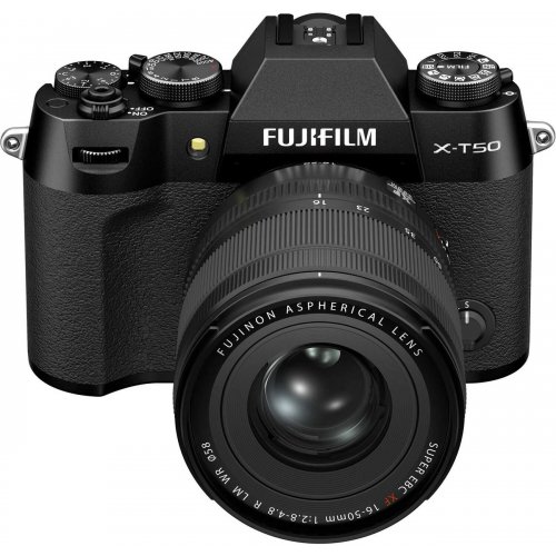 Беззеркальный фотоаппарат Fujifilm X-T50 Kit (16-50mm f/2.8-4.8) R LM WR (16828478) Black купить в Украине | Telemart фото
