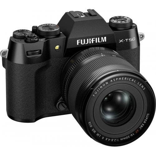 Беззеркальный фотоаппарат Fujifilm X-T50 Kit (16-50mm f/2.8-4.8) R LM WR (16828478) Black купить в Украине | Telemart фото