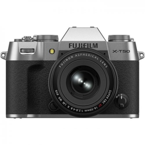 Бездзеркальний фотоапарат Fujifilm X-T50 Kit (16-50mm f/2.8-4.8) R LM WR (16828569) Silver купити в Україні | Telemart фото