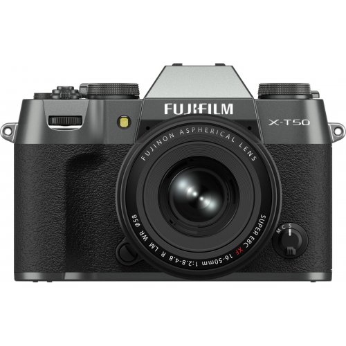 Бездзеркальний фотоапарат Fujifilm X-T50 Kit (16-50mm f/2.8-4.8) R LM WR (16828650) Charcoal Silver купити в Україні | Telemart фото