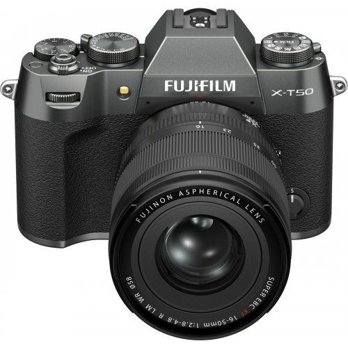 Бездзеркальний фотоапарат Fujifilm X-T50 Kit (16-50mm f/2.8-4.8) R LM WR (16828650) Charcoal Silver купити в Україні | Telemart фото