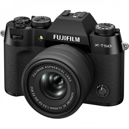 Беззеркальный фотоаппарат Fujifilm X-T50 Kit (15-45mm f/3.5-5.6) (16828741) Black купить в Украине | Telemart фото