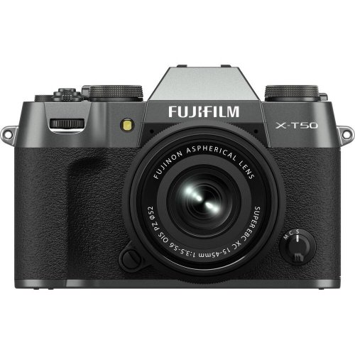 Беззеркальный фотоаппарат Fujifilm X-T50 Kit (15-45mm f/3.5-5.6) (16828923) Charcoal Silver купить в Украине | Telemart фото