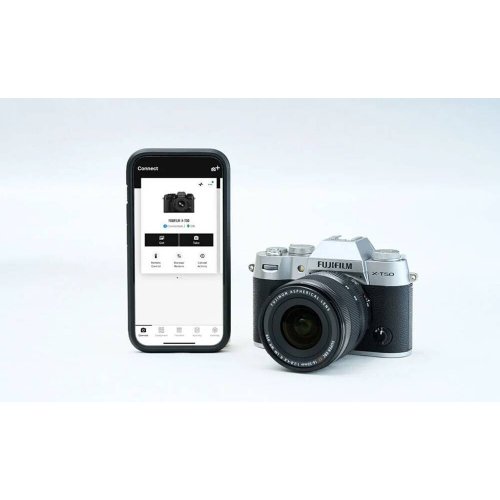 Беззеркальный фотоаппарат Fujifilm X-T50 Kit (15-45mm f/3.5-5.6) (16828923) Charcoal Silver купить в Украине | Telemart фото