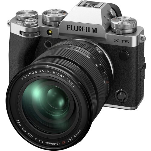 Беззеркальный фотоаппарат Fujifilm X-T5 Kit (XF 16-80mm f/4) (16939497) Silver купить в Украине | Telemart фото