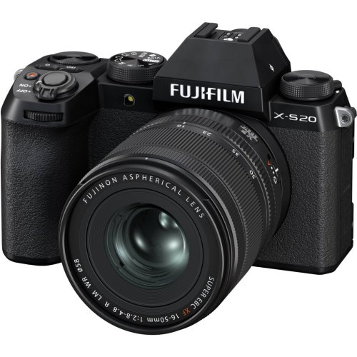 Бездзеркальний фотоапарат Fujifilm X-S20 Kit (XF 16-50mm f/2.8-4.8) R LM WR (16939643) Black купити в Україні | Telemart фото