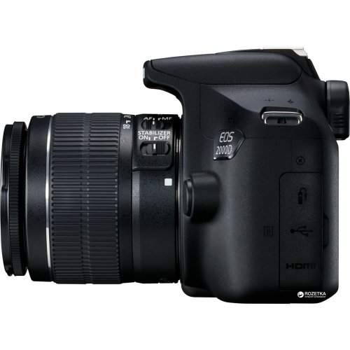 Дзеркальний фотоапарат Canon EOS 2000D Kit (18-55mm) IS II (2728C008) Black купити в Україні | Telemart фото