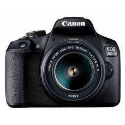 Дзеркальний фотоапарат Canon EOS 2000D Kit (18-55mm) IS II + Сумка SB130 + Карта пам'яті SD16GB (2728C015) Black