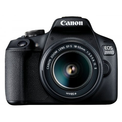 Дзеркальний фотоапарат Canon EOS 2000D Kit (18-55mm) IS II + Сумка SB130 + Карта пам'яті SD16GB (2728C015) Black купити в Україні | Telemart фото
