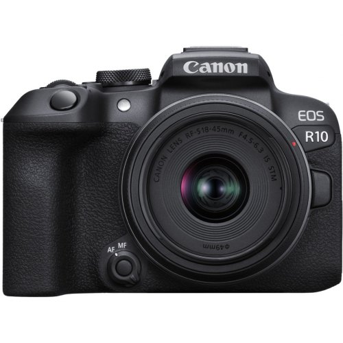 Бездзеркальний фотоапарат Canon EOS R10 Kit (RF-S 18-45mm) IS STM (5331C047) Black купити в Україні | Telemart фото