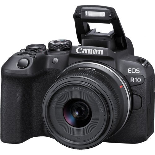 Бездзеркальний фотоапарат Canon EOS R10 Kit (RF-S 18-45mm) IS STM (5331C047) Black купити в Україні | Telemart фото