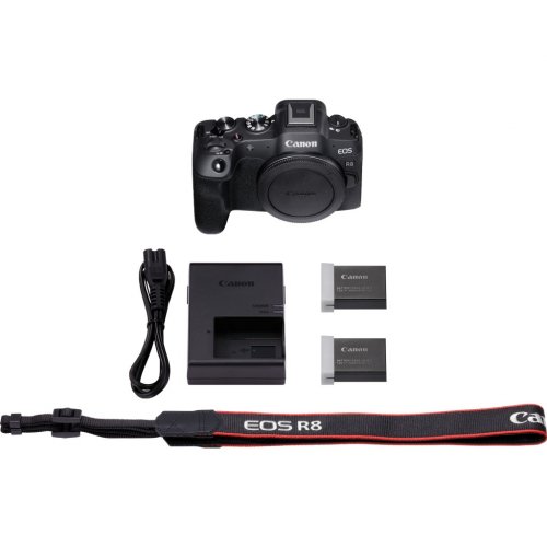 Бездзеркальний фотоапарат Canon EOS R8 Body + LP-E17 (5803C087) Black купити в Україні | Telemart фото