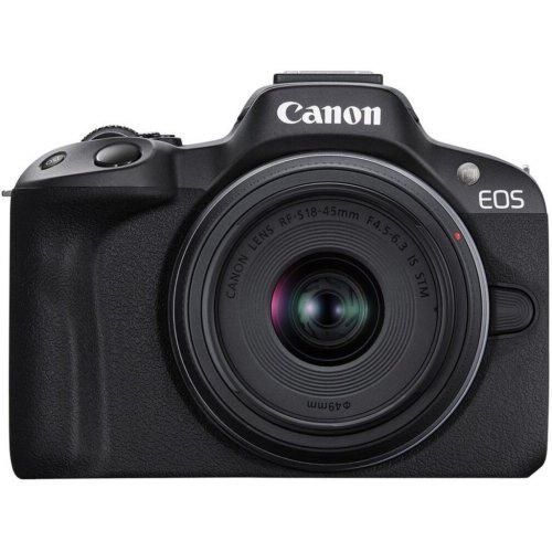 Беззеркальный фотоаппарат Canon EOS R50 Kit (RF-S 18-45mm) IS STM (5811C033) Black купить в Украине | Telemart фото