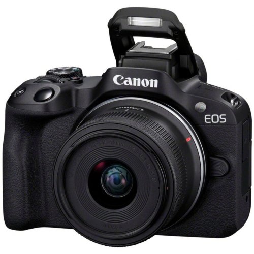Беззеркальный фотоаппарат Canon EOS R50 Kit (RF-S 18-45mm) IS STM (5811C033) Black купить в Украине | Telemart фото