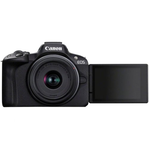 Беззеркальный фотоаппарат Canon EOS R50 Kit (RF-S 18-45mm) IS STM (5811C033) Black купить в Украине | Telemart фото