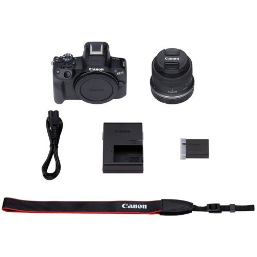 Беззеркальный фотоаппарат Canon EOS R50 Kit (RF-S 18-45mm) IS STM (5811C033) Black купить в Украине | Telemart фото