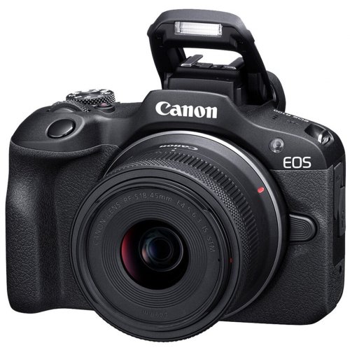 Беззеркальный фотоаппарат Canon EOS R100 Kit (RF-S 18-45mm) IS STM (6052C034) Black купить в Украине | Telemart фото