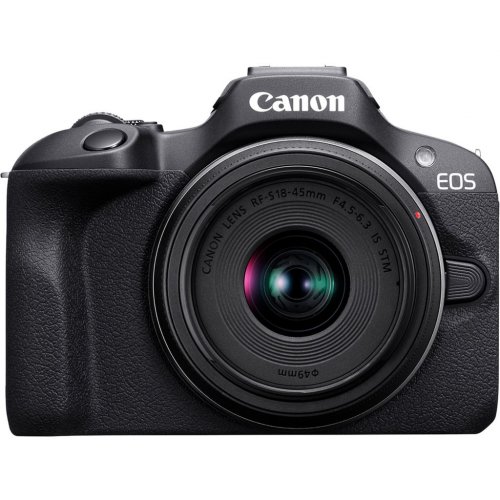 Беззеркальный фотоаппарат Canon EOS R100 Kit (RF-S 18-45mm) IS STM (6052C034) Black купить в Украине | Telemart фото
