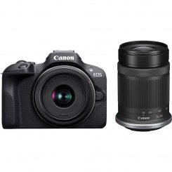 Беззеркальный фотоаппарат Canon EOS R100 Double Kit (RF-S 18-45mm + RF-S 55-210mm) IS STM (6052C036) Black