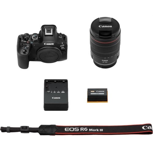 Беззеркальный фотоаппарат Canon EOS R6 Mark III Kit (RF 24-105mm) IS STM (7084C031) Black купить в Украине | Telemart фото