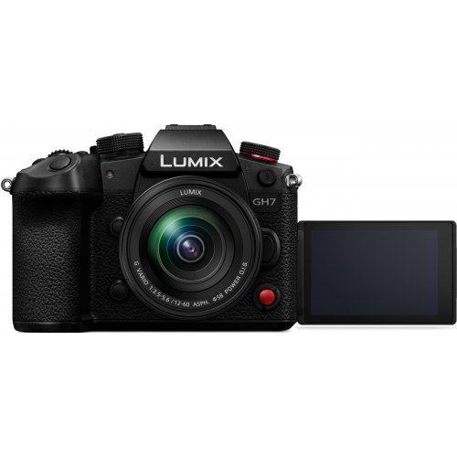 Беззеркальный фотоаппарат Panasonic Lumix DC-GH7 Kit (12-60mm f/3.5-5.6) (DC-GH7ME) Black купити в Україні | Telemart фото