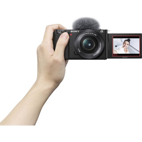 Бездзеркальний фотоапарат Sony ZV-E10 Kit (16-50mm) (ILCZVE10LB.CEC) Black купити в Україні | Telemart фото