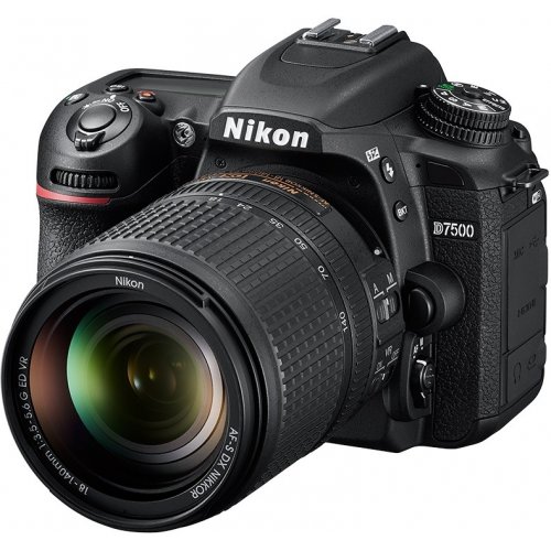 Дзеркальний фотоапарат Nikon D7500 Kit (18-140mm) VR (VBA510K002) Black купити в Україні | Telemart фото