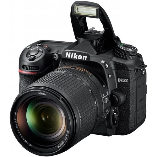 Дзеркальний фотоапарат Nikon D7500 Kit (18-140mm) VR (VBA510K002) Black купити в Україні | Telemart фото