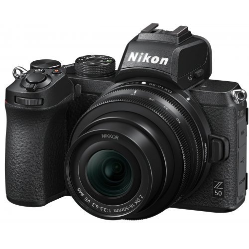 Беззеркальный фотоаппарат Nikon Z50 Kit (16-50mm) VR (VOA050K001) Black купить в Украине | Telemart фото