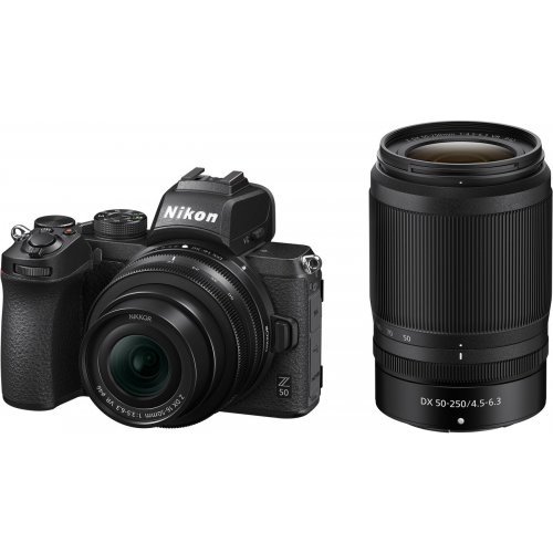 Беззеркальный фотоаппарат Nikon Z50 Double Kit (16-50mm + 50-250mm) VR (VOA050K002) Black купить в Украине | Telemart фото