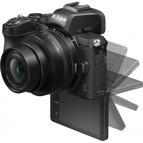 Беззеркальный фотоаппарат Nikon Z50 Double Kit (16-50mm + 50-250mm) VR (VOA050K002) Black купить в Украине | Telemart фото