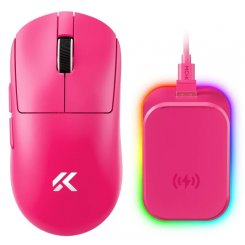 Мышка MCHOSE A7 V2 Ultra Pro Wireless (MC-A7V2-9) Rose Red / 26000 DPI / 8000 Гц / Pixart