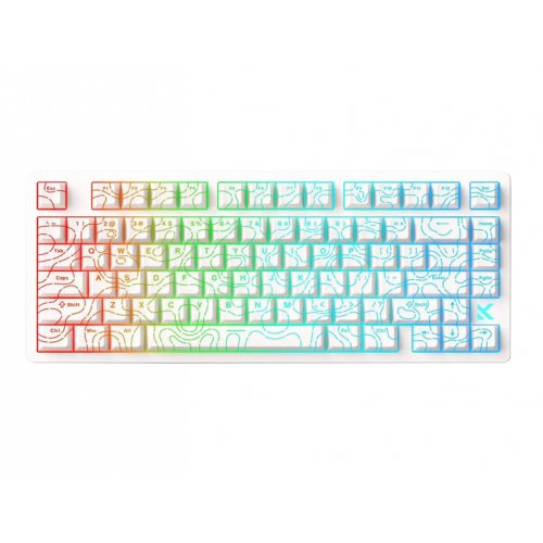 Клавіатура MCHOSE Jet 75 RGB Hall Effect Kailh Magnetic God Switch (HW-JET75-9) White Topographic купити в Україні | Telemart фото