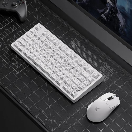 Клавіатура MCHOSE Jet 75 RGB Hall Effect Kailh Magnetic God Switch (HW-JET75-9) White Topographic купити в Україні | Telemart фото