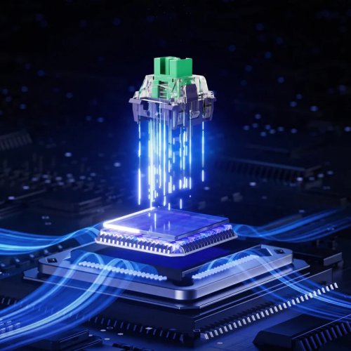 Клавіатура MCHOSE Jet 75 RGB Hall Effect Kailh Magnetic God Switch (HW-JET75-9) White Topographic купити в Україні | Telemart фото