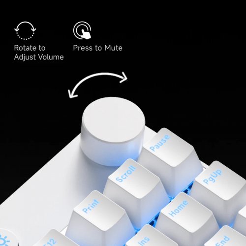 Клавіатура MCHOSE Mix 87 RGB Hall Effect Mount Tai Magnetic Switch GT (MC-MIX87-7) White купити в Україні | Telemart фото