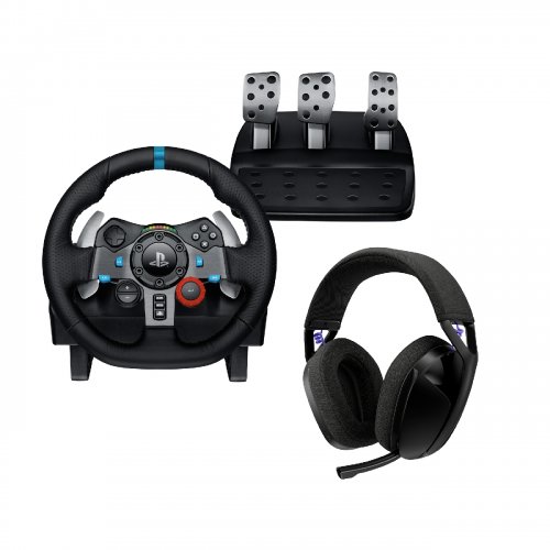 Руль с педалями и наушниками Logitech G29 Driving Force Racing Wheel + G321 (991-000585) Black купить в Украине | Telemart фото