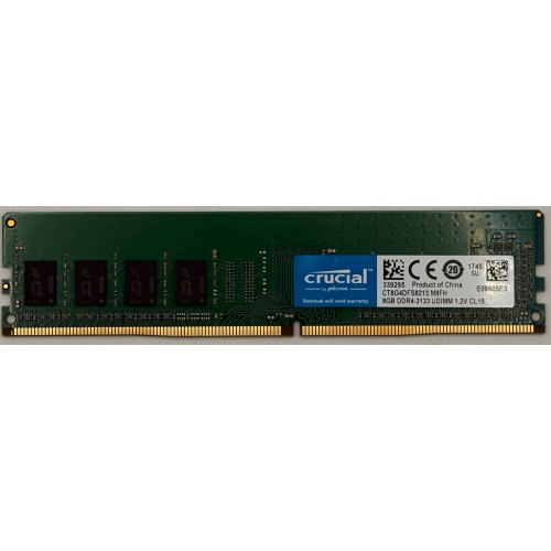 Озп Crucial DDR4 8GB 3200Mhz (CT8G4DFRA32A) (Відновлено продавцем, 894658) купити в Україні: Київ, Львів, Хмельницький, Тернопіль, Івано-Франківськ | Перевірка сумісності, низька ціна, відгуки, характеристики від TELEMART фото