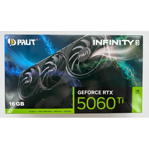 Видеокарта Palit GeForce RTX 5060 Ti Infinity 3 16384MB (NE7506T019T1-GB2061S) (Восстановлено продавцом, 894674) купить в Украине: Киев, Днепр, Харьков, Одесса  | Проверка совместимости, низкая цена, отзывы, характеристики от TELEMART фото