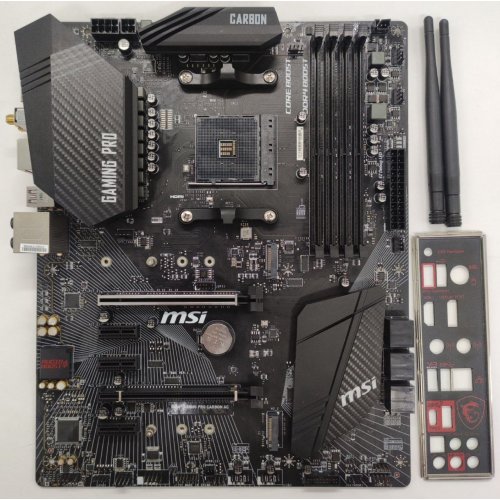 Материнська плата MSI B450 GAMING PRO CARBON AC (sAM4, AMD B450) (Відновлено продавцем, 894894) купити в Україні: Київ, Львів, Хмельницький, Тернопіль, Івано-Франківськ | Перевірка сумісності, низька ціна, відгуки, характеристики від TELEMART фото