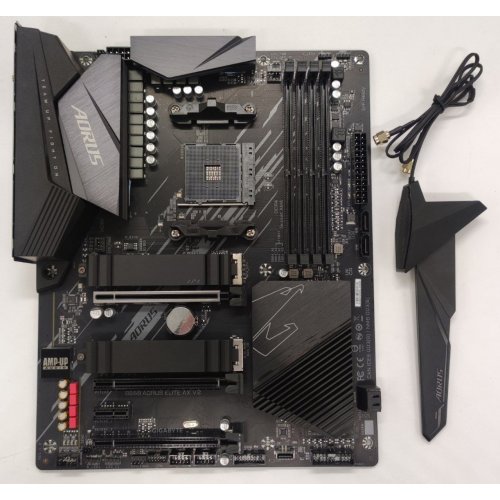 Материнська плата Gigabyte B550 AORUS ELITE AX V2 (sAM4, AMD B550) (Відновлено продавцем, 894899) купити в Україні: Київ, Львів, Хмельницький, Тернопіль, Івано-Франківськ | Перевірка сумісності, низька ціна, відгуки, характеристики від TELEMART фото