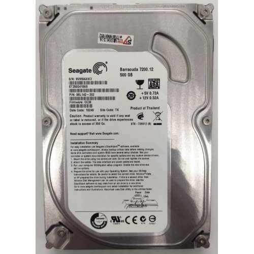 Жорсткий диск Seagate Barracuda 7200.12 500GB 16MB 7200RPM 3.5" (ST500DM002) (Відновлено продавцем, 894911) купити в Україні | Telemart фото