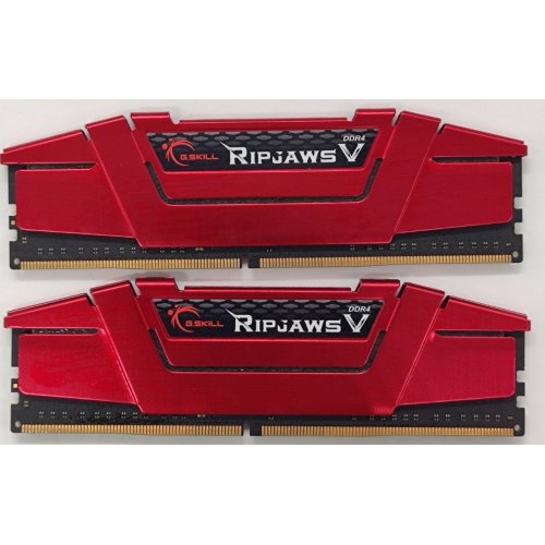 Озп G.Skill DDR4 16GB (2x8GB) 3600Mhz Ripjaws V Red (F4-3600C19D-16GVRB) (Відновлено продавцем, 894920) купити в Україні: Київ, Львів, Хмельницький, Тернопіль, Івано-Франківськ | Перевірка сумісності, низька ціна, відгуки, характеристики від TELEMART фото