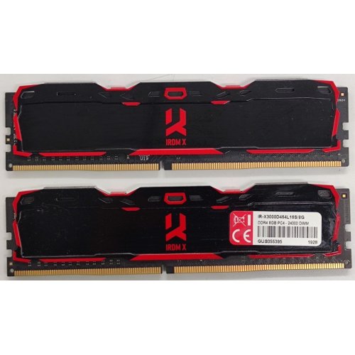 Озу GoodRAM DDR4 16GB (2x8GB) 3000Mhz IRDM X Black (IR-X3000D464L16S/16GDC) (Восстановлено продавцом, 895115) купить в Украине: Киев, Днепр, Харьков, Одесса  | Проверка совместимости, низкая цена, отзывы, характеристики от TELEMART фото