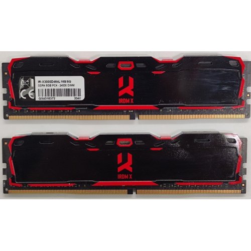 Озу GoodRAM DDR4 16GB (2x8GB) 3000Mhz IRDM X Black (IR-X3000D464L16S/16GDC) (Восстановлено продавцом, 895115) купить в Украине: Киев, Днепр, Харьков, Одесса  | Проверка совместимости, низкая цена, отзывы, характеристики от TELEMART фото