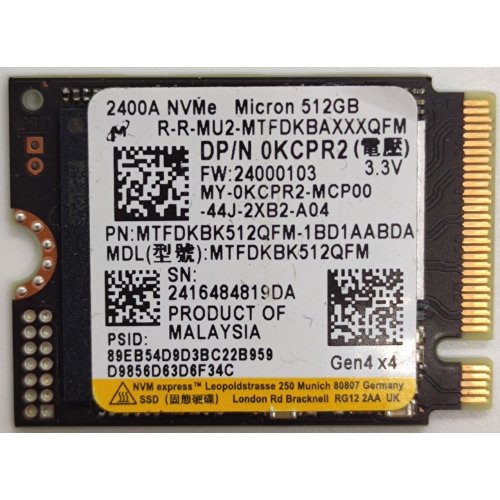Ssd-диск Micron 2400 512GB M.2 (2280 PCI-E) (MTFDKBA512QFM) (Відновлено продавцем, 895151) купити в Україні: Київ, Львів, Хмельницький, Тернопіль, Івано-Франківськ | Перевірка сумісності, низька ціна, відгуки, характеристики від TELEMART фото